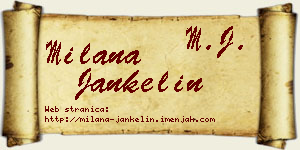 Milana Jankelin vizit kartica